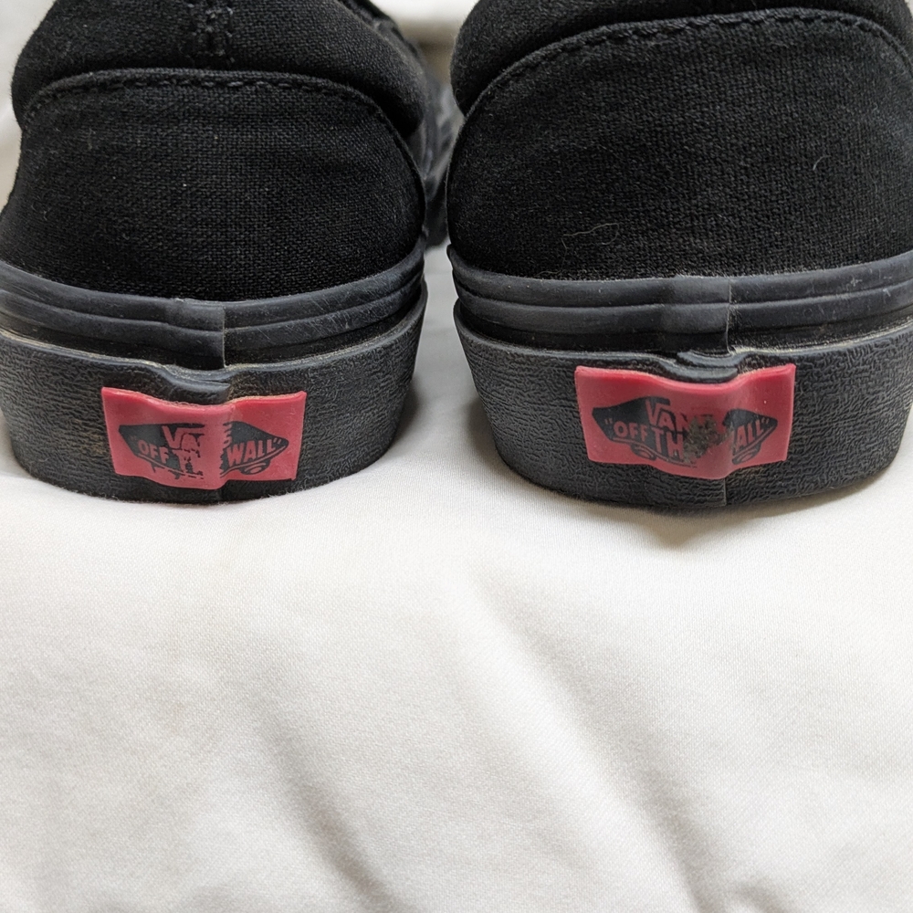Vans Men's Black Slip-On Canvas Sneakers - Picture 3 of 5